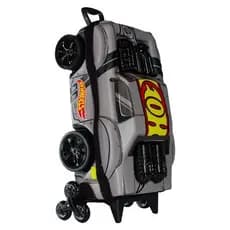Mala Infantil Rodinhas Divertida 3D Resistente Viagem Escolar Compacta Transporte Facil Cinza