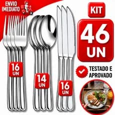 Kit Talheres Premium Inox Colher Faca Garfo Restaurante Cozinha Buffet Banquete Qualidade para Casa e Eventos