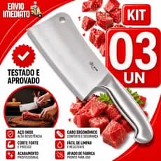 Cutelo Açougueiro Profissional 6 Polegadas Aço Inox Linha Texas 27cm Ultra Resistente