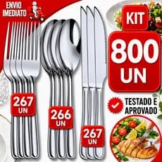 CONJUNTO TALHERES AÇO INOX PREMIUM GARFO COLHER FACA REFORÇADO MESA ELEGANTE BUFFET RESTAURANTE FESTAS EVENTOS CASA