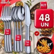 KIT GARFO COLHER FACA INOX SOFISTICADO PARA SERVIR COM ELEGÂNCIA, REFORÇADOS PARA REFEIÇÕES EVENTOS E AMBIENTES GOURMET