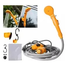 Chuveiro Ducha Portátil Elétrica 12V para Camping Carro Viagem Banho Fácil Prático Recarregável GHS12V