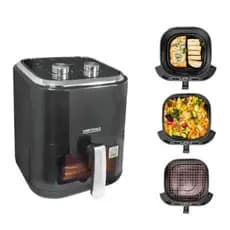 Fritadeira Elétrica Air Fryer Digital 5L 220V Sem Óleo Saudável Rápida Prática Preta Cozinha