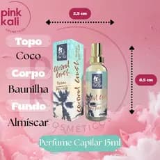 Pink Kali - Coconut Crush - Perfume para Cabelo 15ml capilar fruta viagem feminino