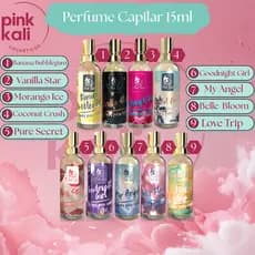 Escolha o seu: Hair Mist 15ml - Isabelle la Belle - Pink Kali Perfume capilar cabelo feminino viagem frutas