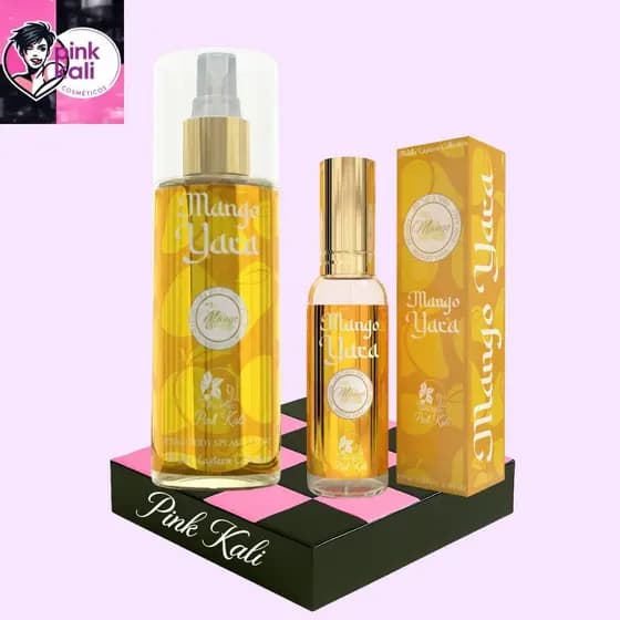 MANGO YARA Kit (02 unidades) Body Splash 200ml + Perfume 15ml Arabe PINK KALI feminino original