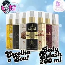 Escolha o seu: Body Splash 200ml PINK KALI corporal arabe perfumado spray unissex feminino masculino