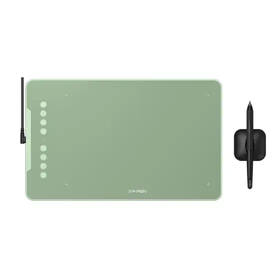 Mesa digitalizadora para desenho XPPen Deco 01 V2 Verde - Tamanho Grande com área ativa de 10 polegadas c/ caneta sem bateria de 8 K de pressão