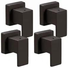 4 Acabamento Quadrado Preto Registros Estria Docol Deca Em Metal