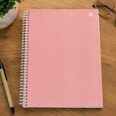 Caderno Universitario Capa Dura 10 Materias 160 Folhas Espiral Cor Rosa Material Escolar