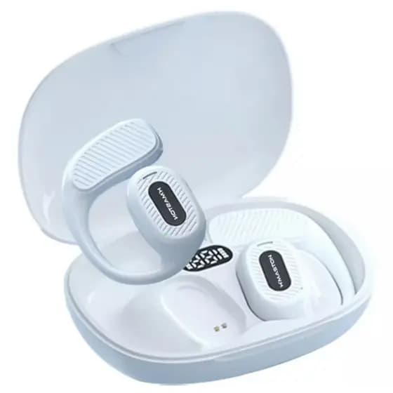 H'maston RS45 Fones de ouvido esportivos sem fio sem fio Bluetooth 5.3 com display de energia LED