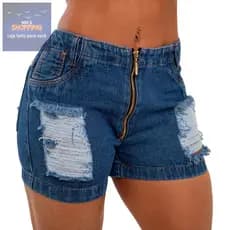 Bermuda Feminina Jeans Escura Short Feminino Conforto e Design Casual