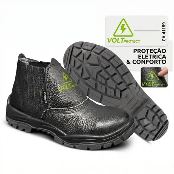 Bota Botina de Trabalho Isolamento Elétrico Bico Composite