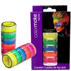 Kit Tinta Facial Cremosa Neon Carnaval