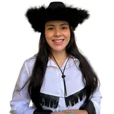 Chapéu Cowboy Luxo Com Plumas Adulto Festa Junina