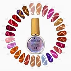 Kit 4 Esmalte Em Gel Magnético Refletivo Glitter Olho De Gato 10ml Real Love + Ímã Magnético