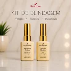 Preparadores De Unha Em Gel Blindados Real Love 15ml - Base em Gel Blindada + Top Coat Blindado