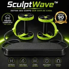 SculptWave™ Aparelho de Ginástica Portátil Multifuncional para Treino em Casa Abdômen Braços Pernas Fitness