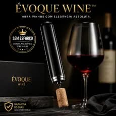 Évoque Wine Saca-Rolhas Pneumático Profissional Abridor de Vinho Premium Sem Esforço Preto