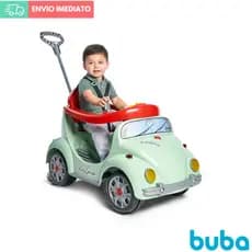 Carrinho Passeio Infantil Verde Vintage Calesita Fouks Fusca Com Som