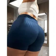 Short Legging 3d fitness levanta bumbum modeladora poliamida ideal para Academia pilates e ginastica