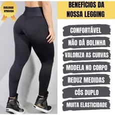 Calça legging ideal Para academia , Pilates SUPLEX cintura alta fitness, levanta bumbum