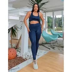 Legging 3d fitness levanta bumbum modeladora poliamida ideal para Academia