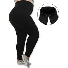 CALÇA LEGGING PELUCIADA PLUS SIZE , LEGGING FLANELADA FEMININA CINTURA Alta