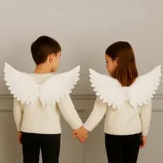 Asa de Anjo Preta Branca Fantasia Carnaval Grande Infantil Cosplay Hallowen Anjo negro