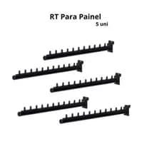 RT expositores inclinados cabineiro para painel canelado cor preto kit 5 unidades