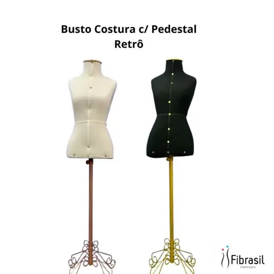 Busto Forrado Para Costura com Pedestal Retrô