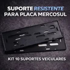 Kit 10 Suportes De Carro Em Plástico Injetado Para Placa De Carro