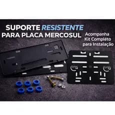 Kit Suporte De Placa Para Carro E Moto Com Lacres e Parafusos Material Resistente Plástico Injetado