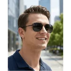 Óculos De Sol Aviador Masculino Feminino Preto Clássico Armação Metal Proteção UV400 Oculos De Sol