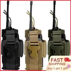 LUC Bolsa Para Rádio Ajustável Molle Two Way Holster Pouch Holder Nylon Duty Storage Case Walkie TalkieBag