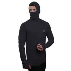 Camiseta Skube Com Máscara e Capuz UV 50+ Manga Longa