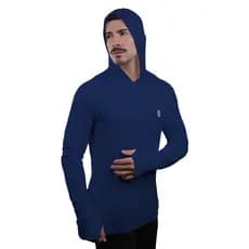 Camiseta Skube Com Capuz Proteção UV 50+ Segunda Pele Térmica Tecido Termodry Manga Longa Dedeira
