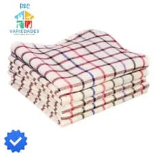 10 PANOS DE PIA XADREZ 35 x 60 cm Multiuso Limpeza Copa Cozinha 100% Algodão Premium