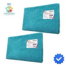 2 Pano Para Limpeza Vabene Pano Microfibra Flanela Multicores 2 Unidades