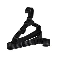 Kit 50 Cabides Infantil Bebê Preto 5,5mm para Roupas Criança Organizador Armário