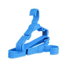 Kit 50 Cabides Infantil Bebê Azul 5,5mm para Roupas Criança Organizador Armário