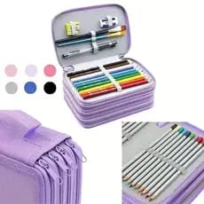 Estojo Escolar/Estojo Box 4 Camadas Com 72 Furos Grande Capacidade Para Escolar