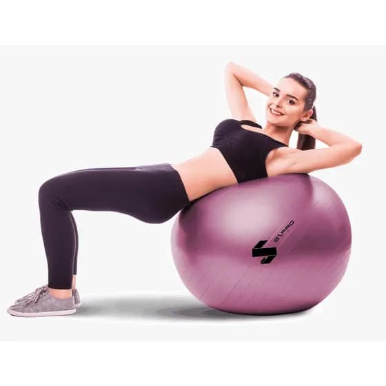 Bola Suíça Fitball Pilates Yoga 55 cm - Ante estouro - 200kg - com inflador - Produzida no Brasil