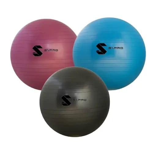 Bola Suíça Pilates Fitball 65 cm - Kit com 3 bolas - 200 kg - Ante estouro - Produzida no Brasil