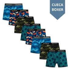 Kit 12 Cuecas Boxer Masculino Adulto Microfibra