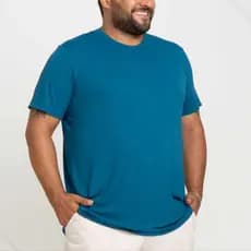 Camiseta Masculina Extra Grande G1 G2 G3 G4 G5 Manga Curta Gola Careca