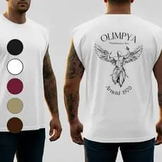 Camiseta Regata Machão Oversized Plus Size Algodão Premium Confortável G1 ao G5 Olimpya