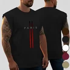 Camiseta Regata Machão Oversized Plus Size Algodão Premium Confortável G1 ao G5 Paris