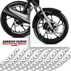 Adesivo Curvo Roda Aro Moto Honda Fácil de Aplicar CG Titan Fan Start 125 150 160 300