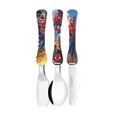 Talher Infantil Homem Aranha Spider Man Inox Simonaggio 3 Peças